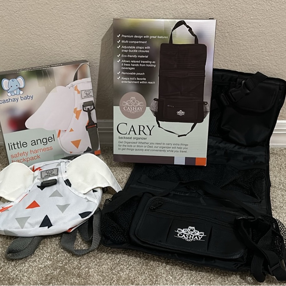 Toddler Backpack Safety Harness and Backseat Organizer